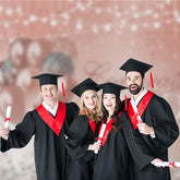 Aperturee - Pink Silver Diamond Balloons Grad Photo Backdrop